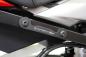 Preview: Evotech Performance Auspuffhalter für Akrapovic Auspuff inkl. Abdeckplatte Fußrastenträger für BMW HP4  2013 - 2016