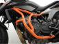Preview: RD-Moto Sturzbügel orange inkl. Sturzpad SL01 für KTM 790 Duke 2018+ / 890 Duke 2020+