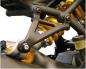 Preview: Evotech Performance Auspuffhalter inkl Abdeckplatte Fußraste für Ducati Monster 1200 2017+
