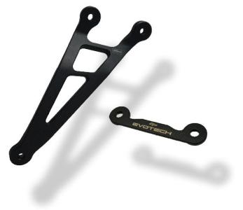 BMW S 1000 RR  Auspuffhalter für Akrapovic Auspuff inkl. Abdeckplatte Fußrastenträger 2010 - 2014