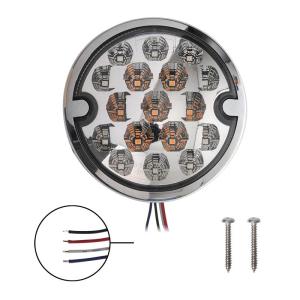 LED Rückleuchte 3 Funktionen 95mm 17LED chrom