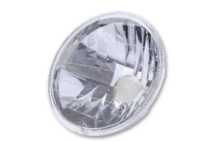 H4-Scheinwerfer-Einsatz 6 1/2" - Prismenreflektor, Klarglass