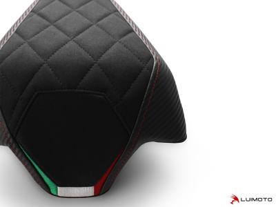 Luimoto Sitzbankbezug Diamond Grezzo Beifahrer für Ducati Streetfighter V4
