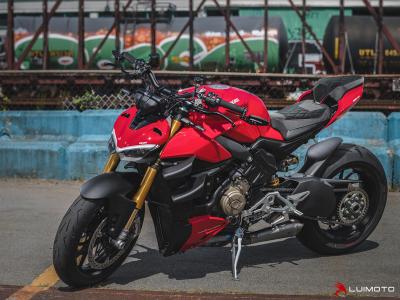 Luimoto Sitzbankbezug Diamond Grezzo Beifahrer für Ducati Streetfighter V4