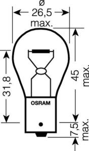 Kugelglühlampe 21W gelb