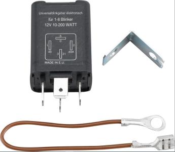 Elektronisches Blinkrelais 4-polig 12V 10-200W z.B Rewaco Trike