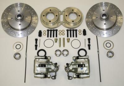 Disc brake system VW Beetle rear axle LK 4/130 perforated and. slotted