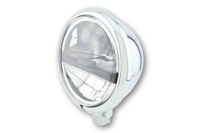 5 3/4 Zoll LED-Scheinwerfer BATES STYLE , chrom, sw Blend., untere Befestigung