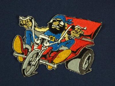 Trike Aufnäher mit Fahrer