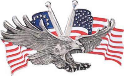 eagle - metal emblem  with US.- Flagg