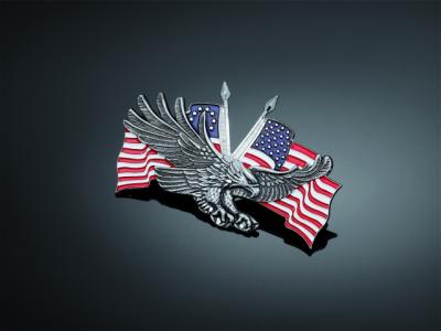 Zieradleremblem mit US-Flagge