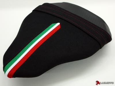 Preview: Luimoto Seat Cover Team Italia Suede Passenger for Ducati Streetfighter 09-15