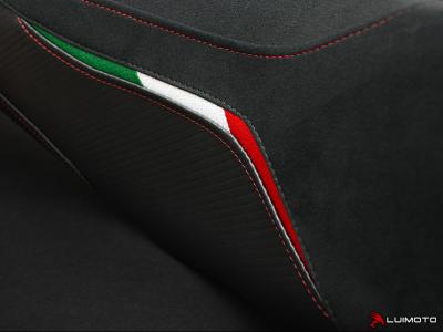 Preview: Luimoto Sitzbankbezug Team Italia Suede für Ducati Hypermotard 2007 - 2012