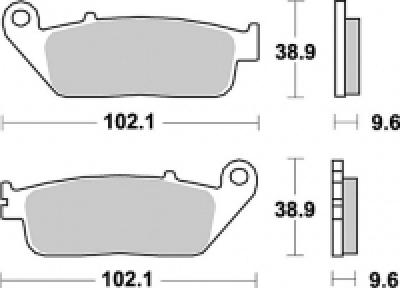 Disc brake pads front for BOOM Bike Shadow 750