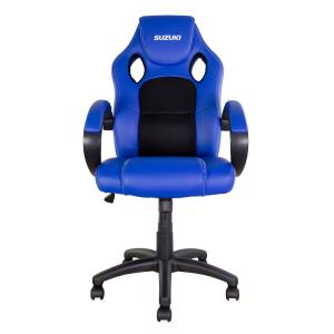Bürostuhl - Blau / schwarz mit Suzuki Schriftzug