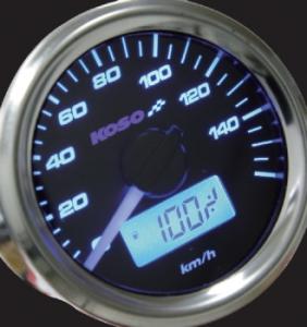 KOSO D48 GP Style Tachometer max 160 kmh / mph, ODO, Trip