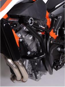 RD-Moto Sturzbügel schwarz inkl. Sturzpad für KTM 790 Duke 2018+ / 890 Duke 2020+