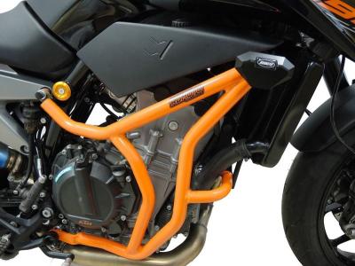 RD-Moto Crash frames orange  + slider SLDM for KTM 790 Duke 2018+ / 890 Duke 2020+