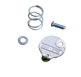 Lenkradschloß Montagekit  -  Deckel rund + Kerbnagel + Federscheibe + Feder -