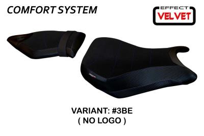 Preview: Tappezzeria Italia Sitzbankbezug Model Vittoria Schwarz Effect Velvet Komfortsystem für BMW S1000RR 15-18