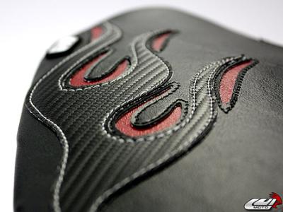 Luimoto Sitzbankbezug Flame Edition Fahrer für Kawasaki  ZX-10R 06-07