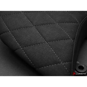 Luimoto Sitzbankbezug Diamond Beifahrer für Ducati xDiavel 16-21 (Original Sitzbankform)