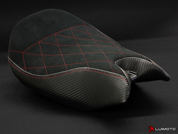 1202102 SUEDE/CF BLACK/RED DIAMOND QUILT/RED STITCH ON SIDES