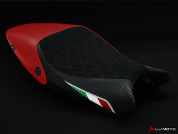 1221104 RED DIAMOND STITCH/SUEDE/CF BLACK/RED/RED STITCH PANELS