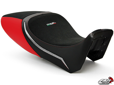 schwarz/Carbon schwarz/Carbon rot, rote Nähte, Diavel Logo