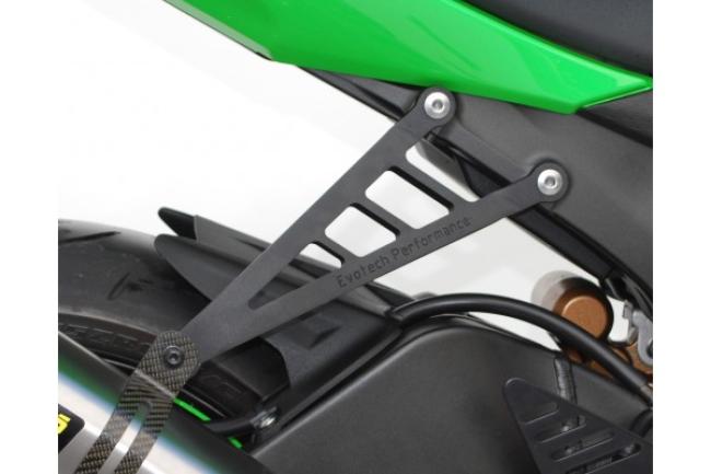Evotech Performance Auspuffhalter & Fußrastenplatten Set Kawasaki ZX10R 2008-10