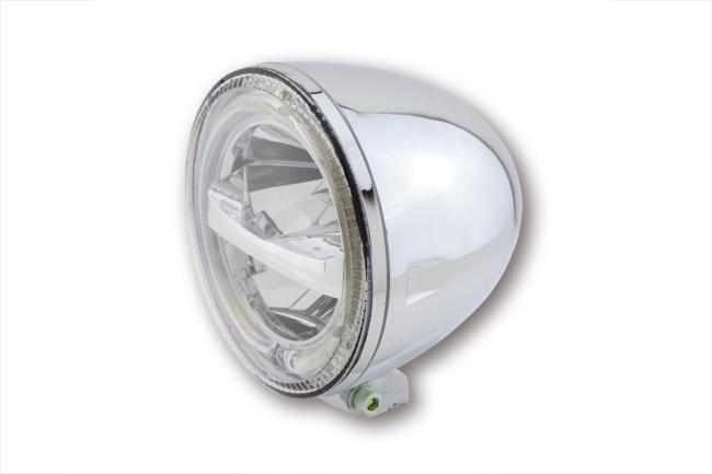 5 3/4 inch LED Headlight CIRCLE, chrome