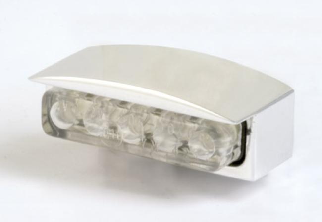 Mini-LED-illuminated license plate, aluminum housing silver