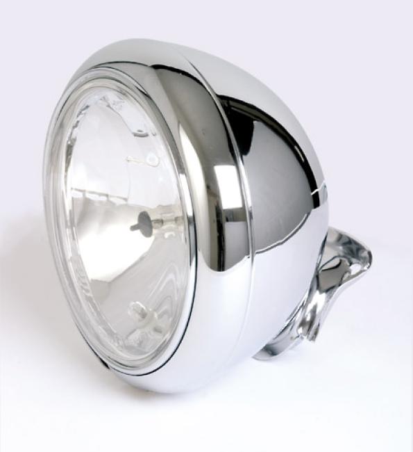 7-inch chrome headlights, clear glass