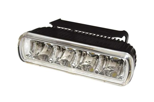 LED-Tagfahrlicht mit 4 LEDs  rechteckiges Aluminium Gehäuse