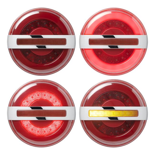 Rear light 3 functions 140mm LED with dynamic flashing light