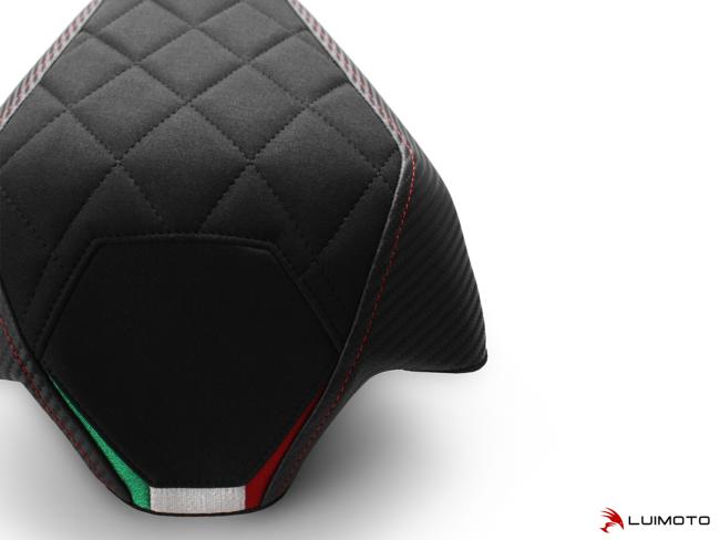 Luimoto Sitzbankbezug Diamond Grezzo Beifahrer für Ducati Streetfighter V4