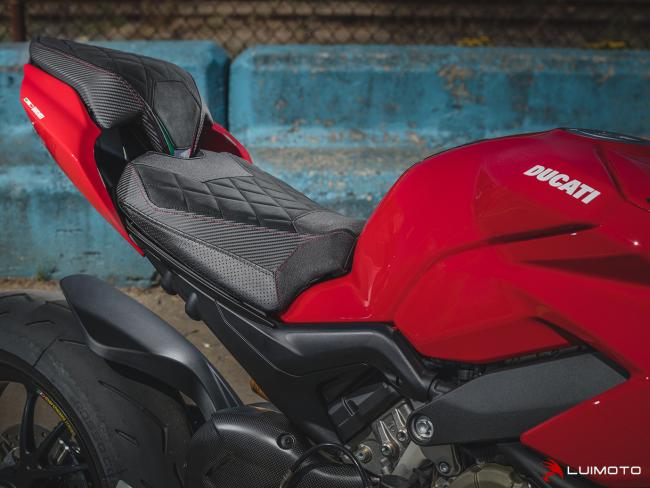 Luimoto Sitzbankbezug Diamond Grezzo Beifahrer für Ducati Streetfighter V4