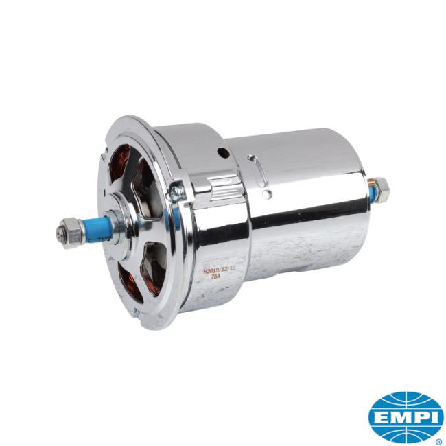 Alternator, 12 V, AC, 75AMP, chrome