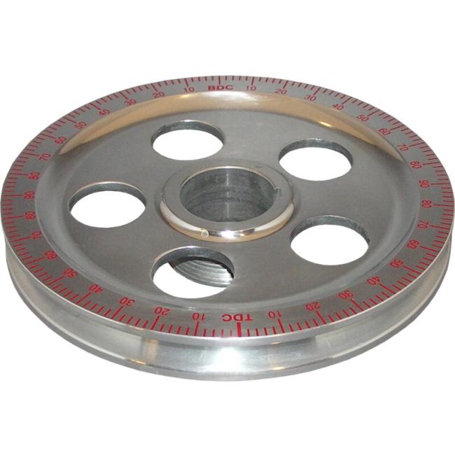 Degree pulley, perforated, red graduation