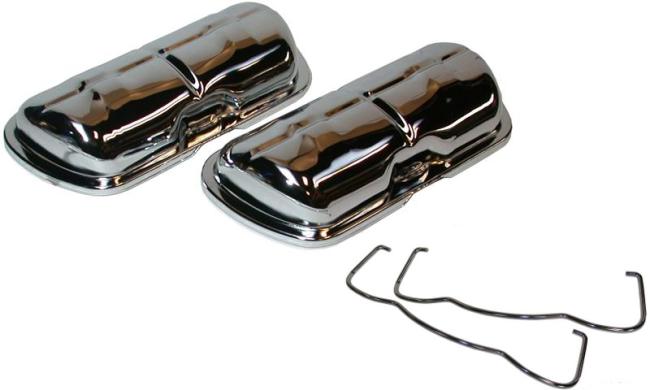 Chrome valve covers. Sold in pairs for VW Typ-1 1200-1600ccm