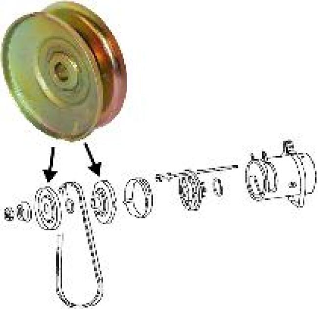 V-belt pulley, standard for VW beetle 1200-1600ccm