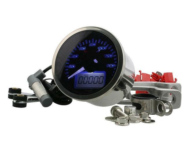 Koso Tachometer  D64 Eclipse Style (max 160 km/h / MPH) mit ABE