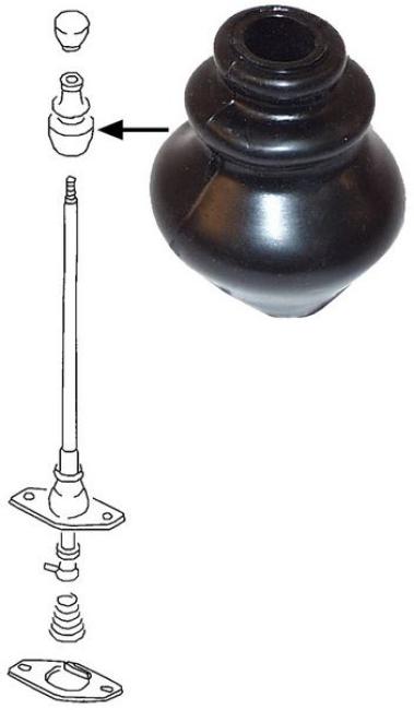 Schalthebelmanschette Schutzhülle für Schaltstange, Gummi , schwarz