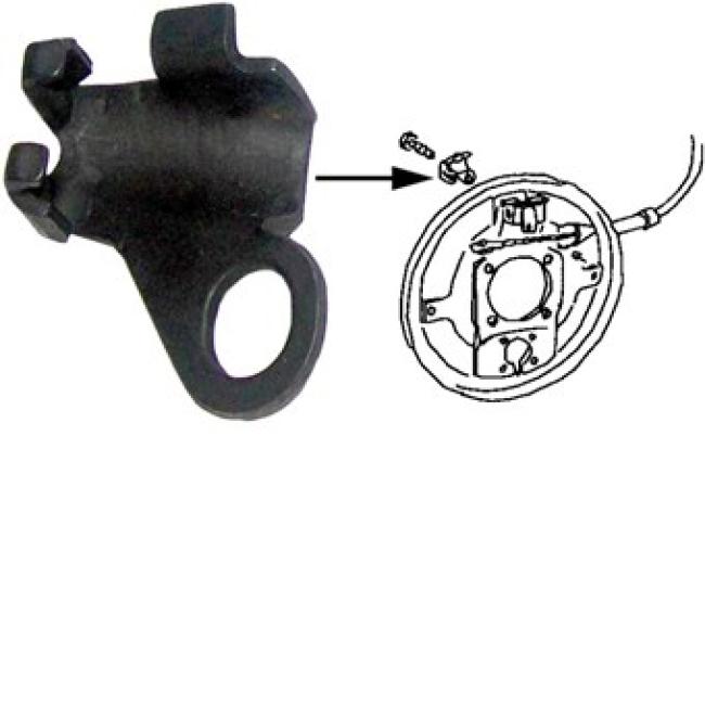 Holder for handbrake rope drum brake on the right