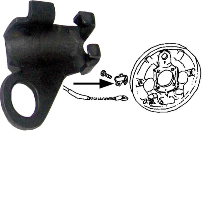 Halter für Handbremsseil Trommelbremse links