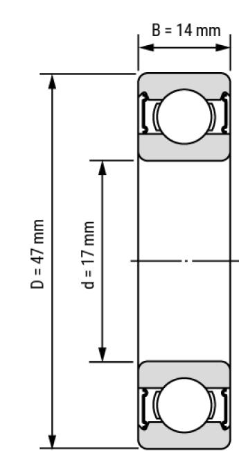 Wheel bearing front 6303-2R