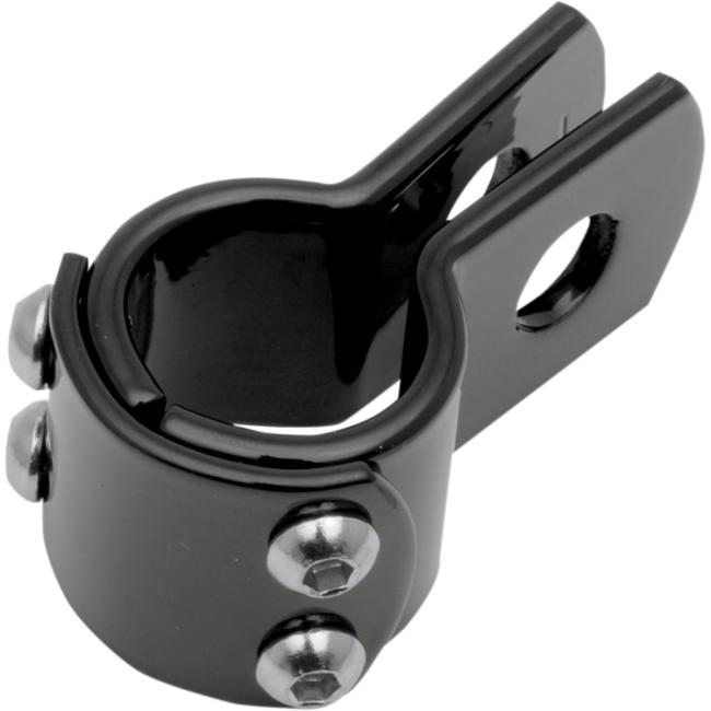 Dreiteilige Halteschelle 7/8" (22mm) Massiv - schwarz