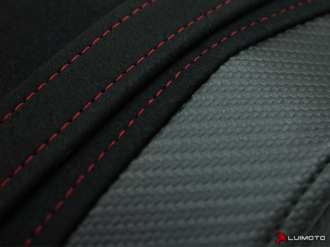 Luimoto Seat Cover Team Italia Suede Passenger for Ducati Streetfighter 09-15