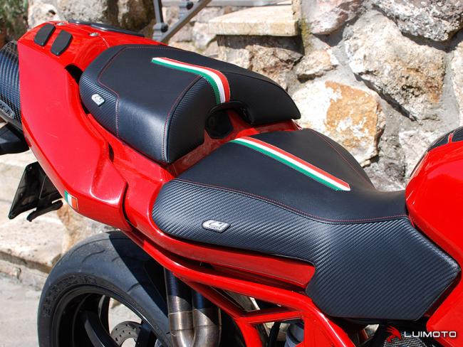 Luimoto Seat Cover Team Italia Passenger for Ducati Multistrada 620 1000 1100 03-09