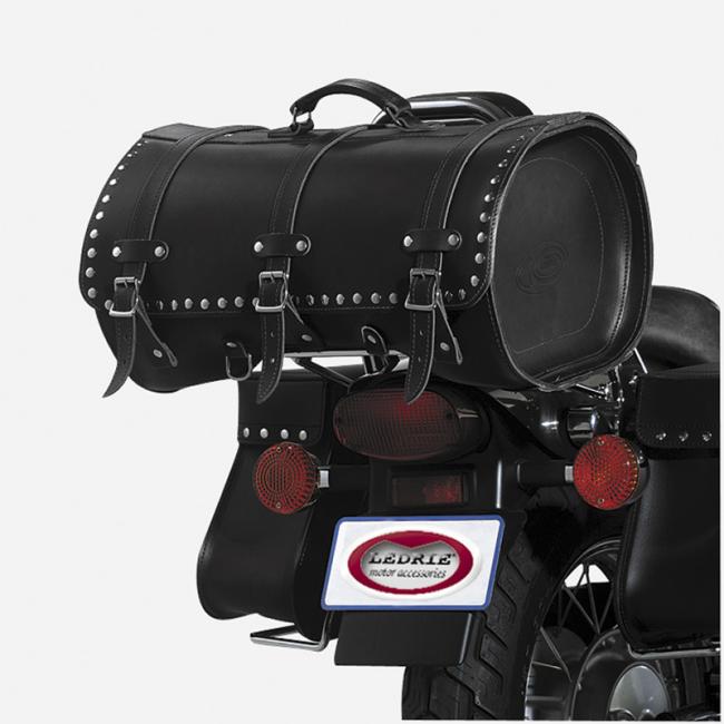 Leder Gepäcktasche MOT-2  37,5L  mit Nieten